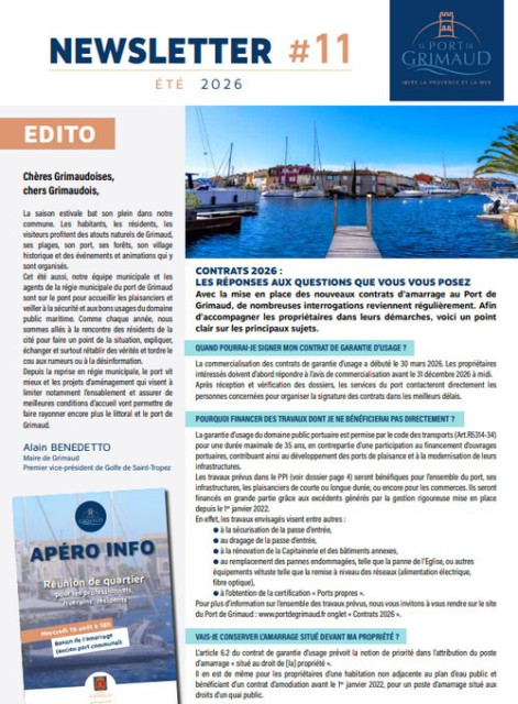 NEWSLETTER PORT GRIMAUD #11